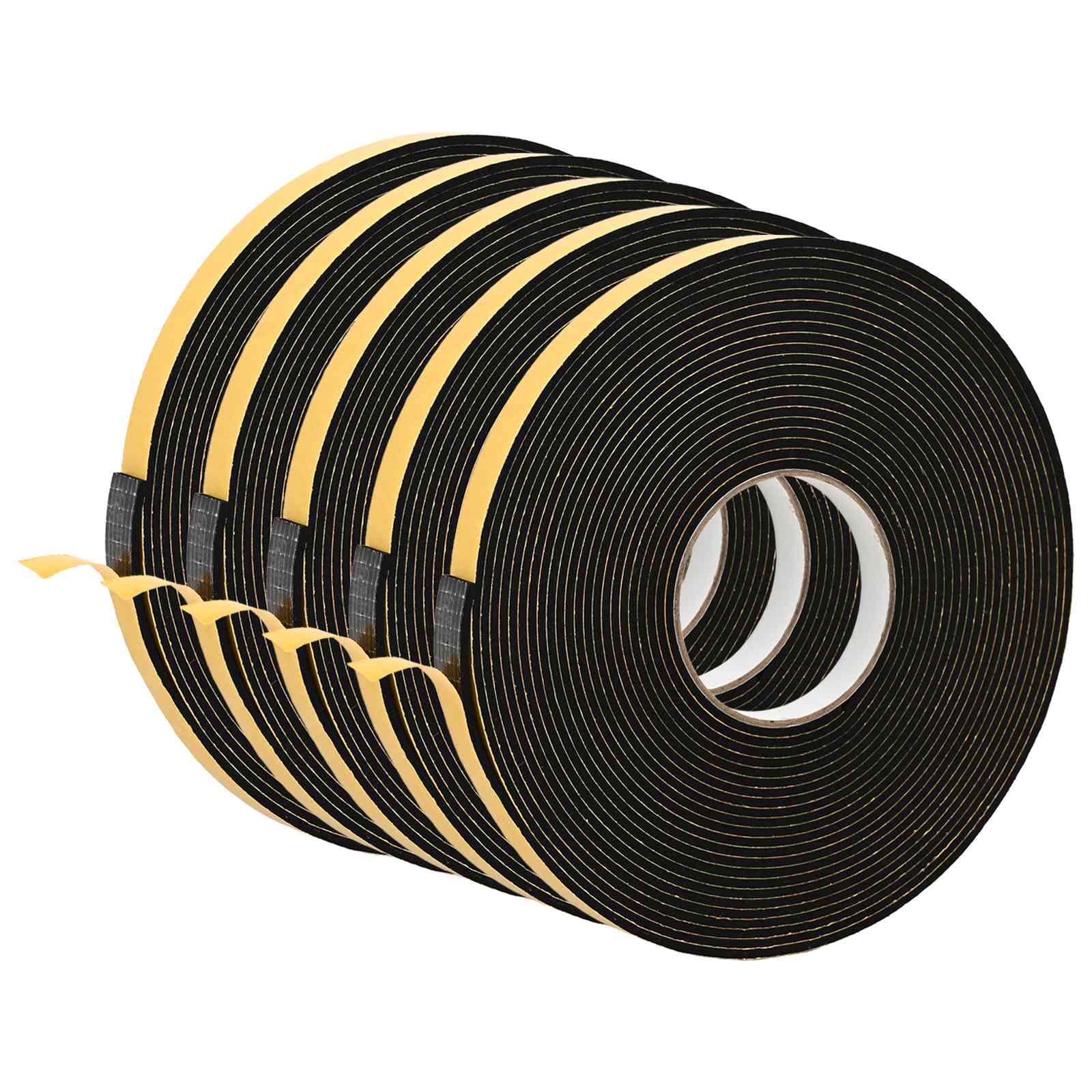 Selbstklebendes Schaumstoffband Schwarz 10mm x 10m CR-Schaum