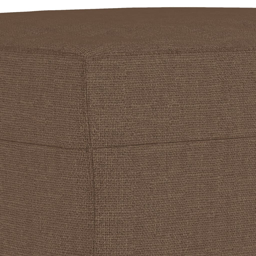 3-tlg. Sofagarnitur mit Kissen Taupe Stoff