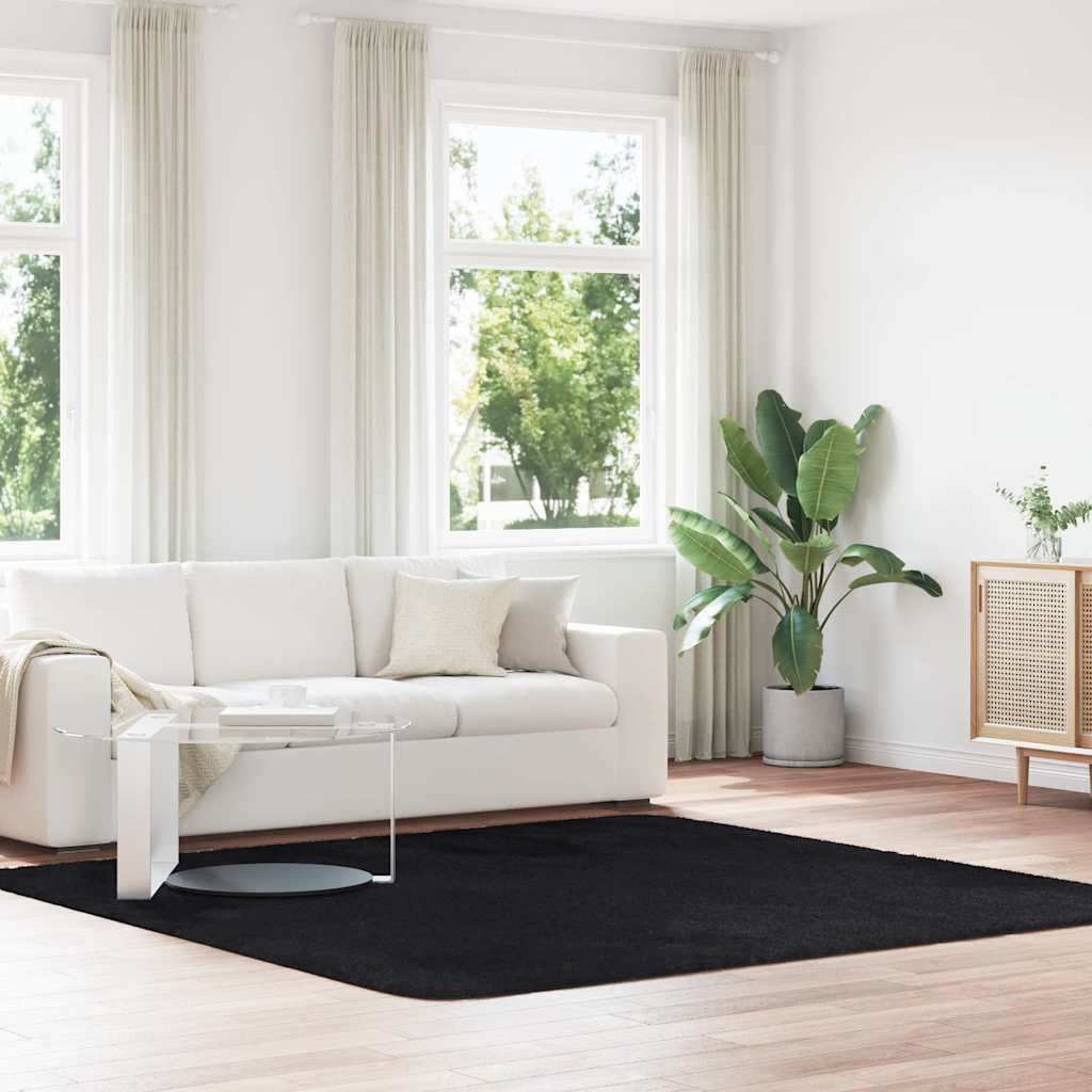 Teppich Shaggy Hochflor NAVARRA Beige 60x100 cm Polyester
