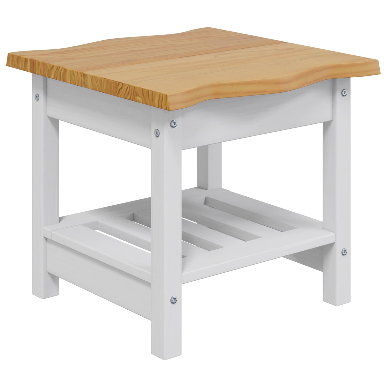 Beistelltisch mit Regal EKAI Schwarz 50 x 50 x 45,5 cm