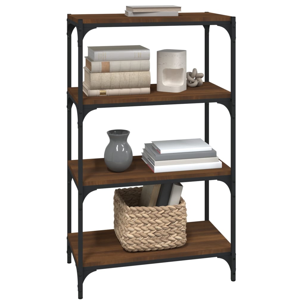 Bücherregal Schwarz 40x33x70,5 cm Holzwerkstoff und Stahl