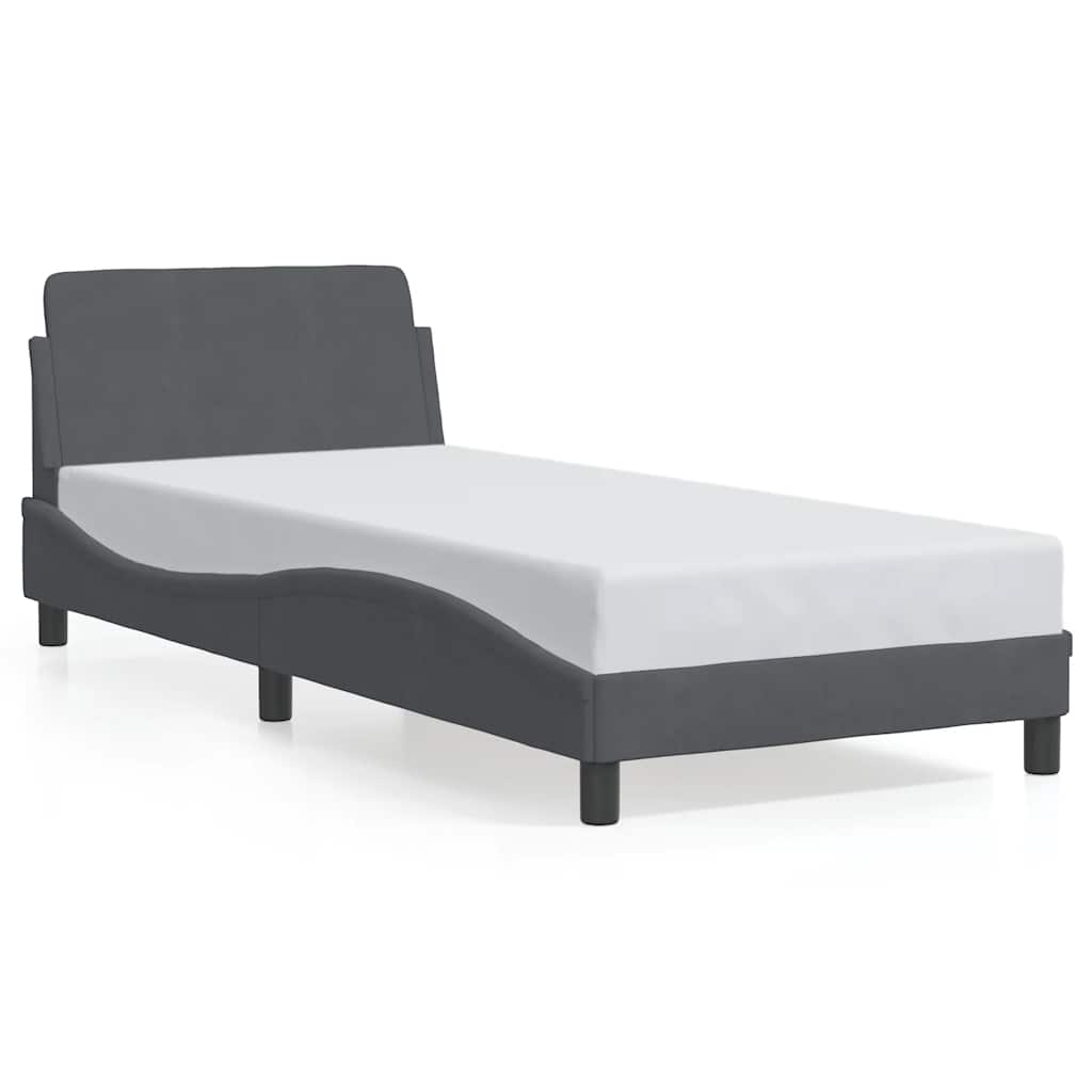 Bettgestell "Dover" Hellgrau 80x200 cm Samt