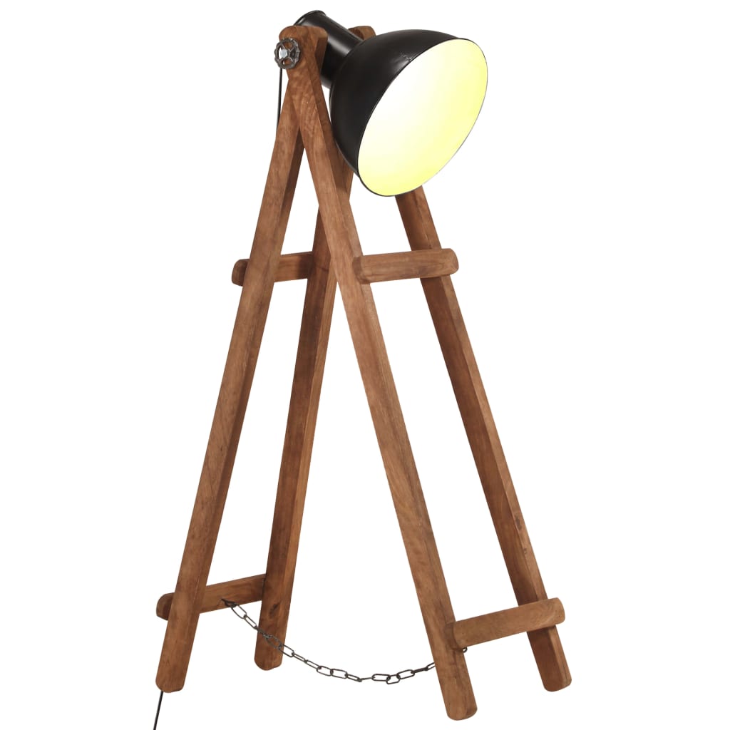 Stehlampe Silbern E27 Mango Massivholz