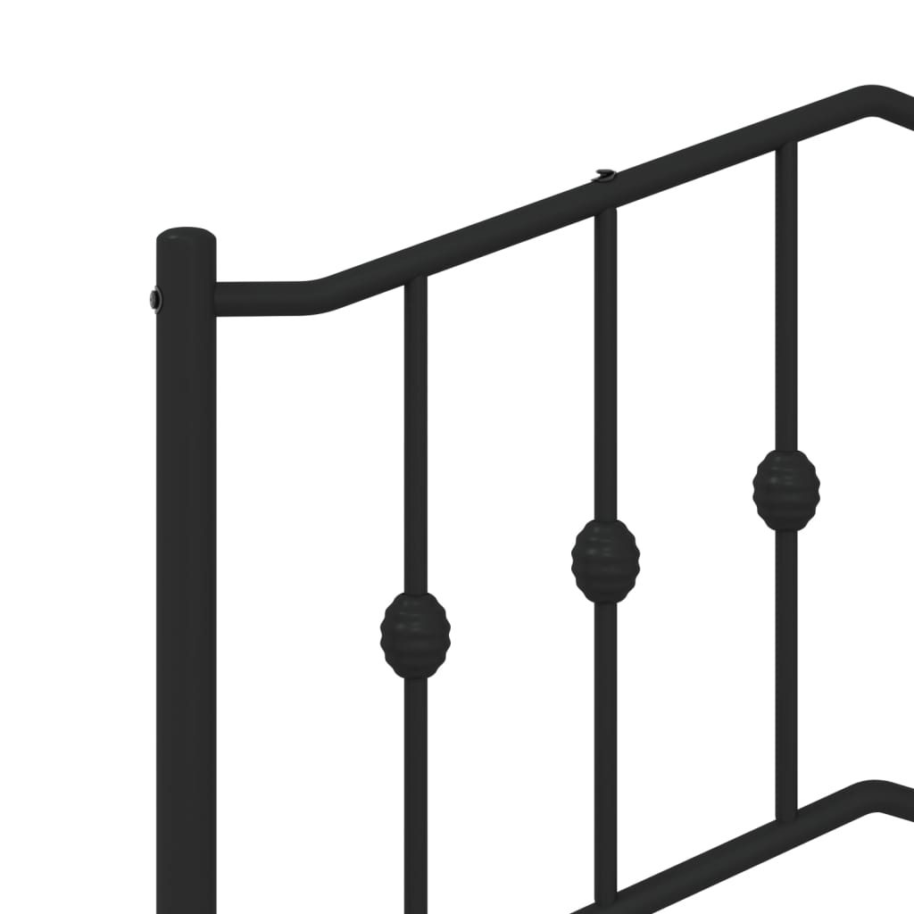 Ersatz-Kopfteil Metall Schwarz 90 cm