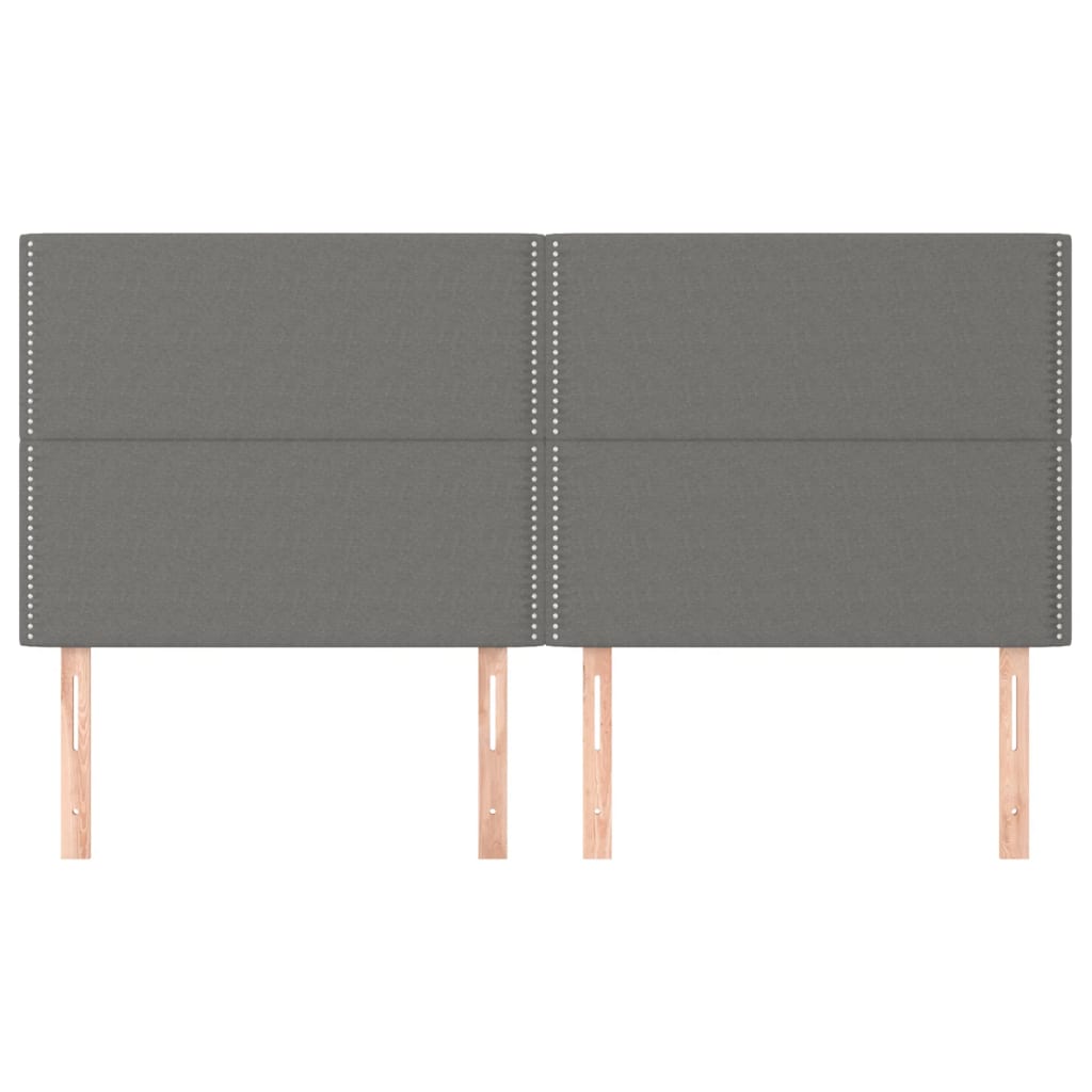 Kopfteil Dunkelgrau 80 x 5 x 118/128 cm Stoff