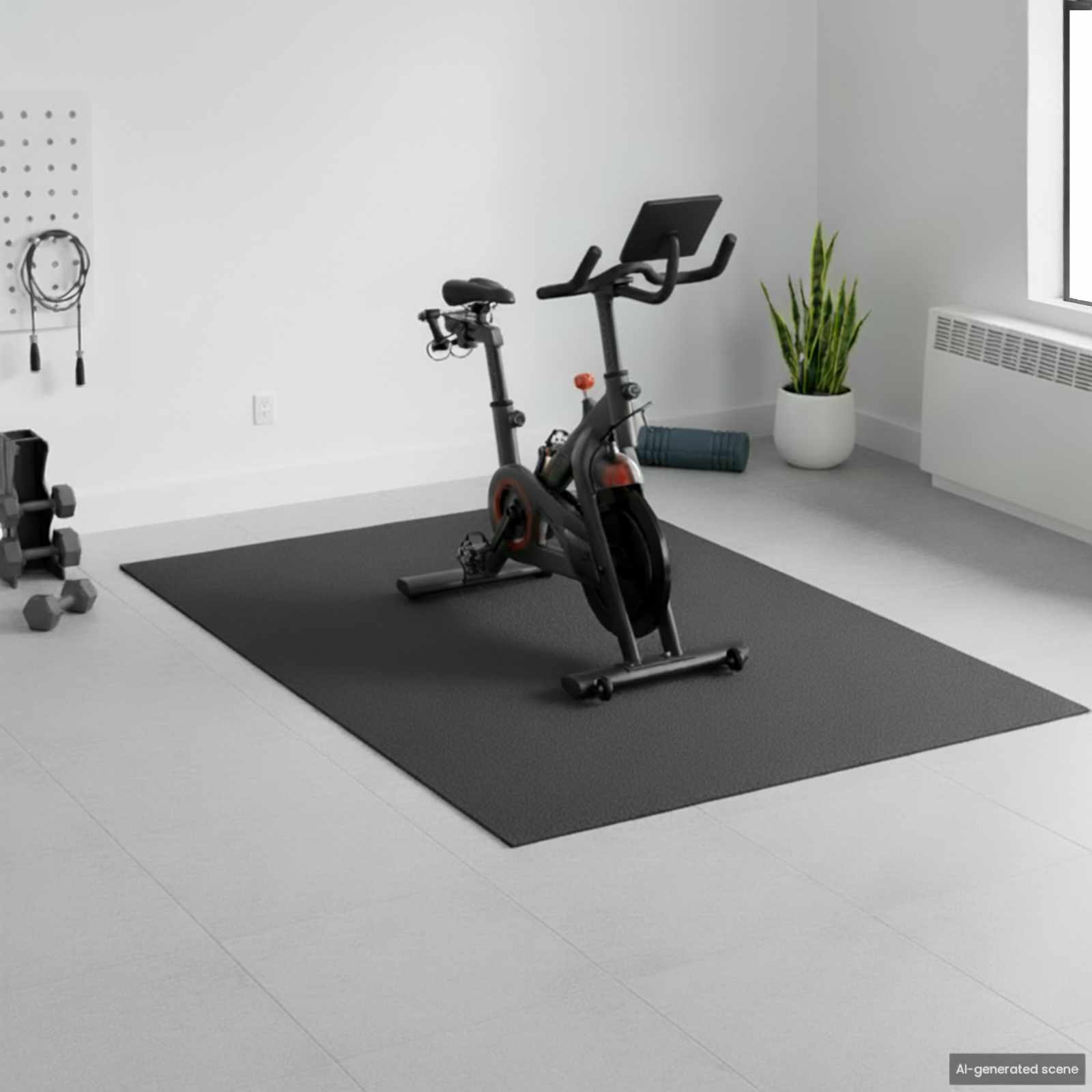 Sport-Schutzmatte Schwarz 120 x 60 x 0,6 cm hochdichtes PVC