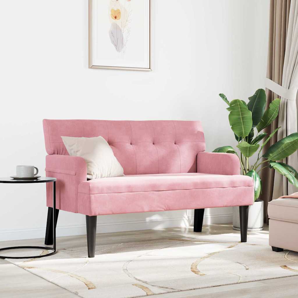 Chesterfield Bank Hellgrau 112 x 65,5 x 75 cm Samt