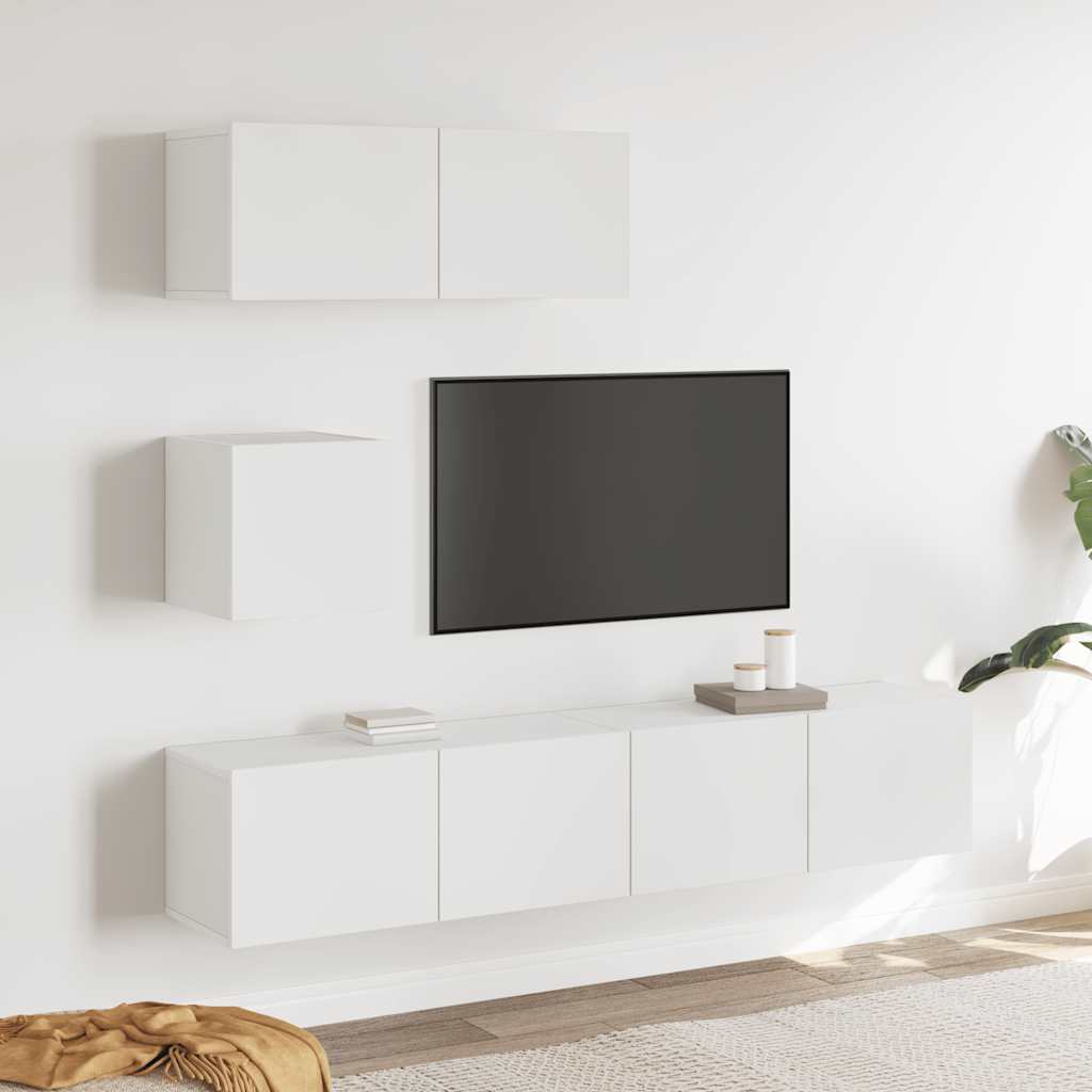 4-tlg. TV-Schrank-Set Sonoma-Eiche Holzwerkstoff