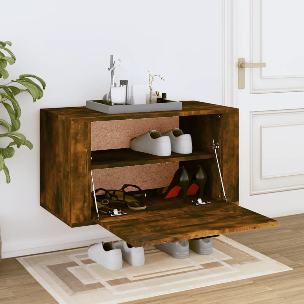 Wand-Schuhschrank Weiß 70x35x38 cm Holzwerkstoff