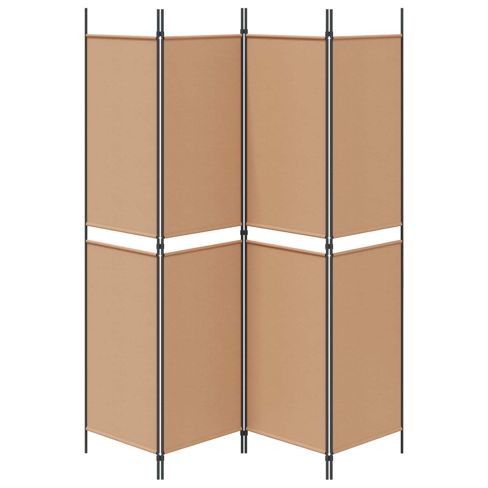 3-teiliger Raumteiler Beige 150 x 180 cm Stoff