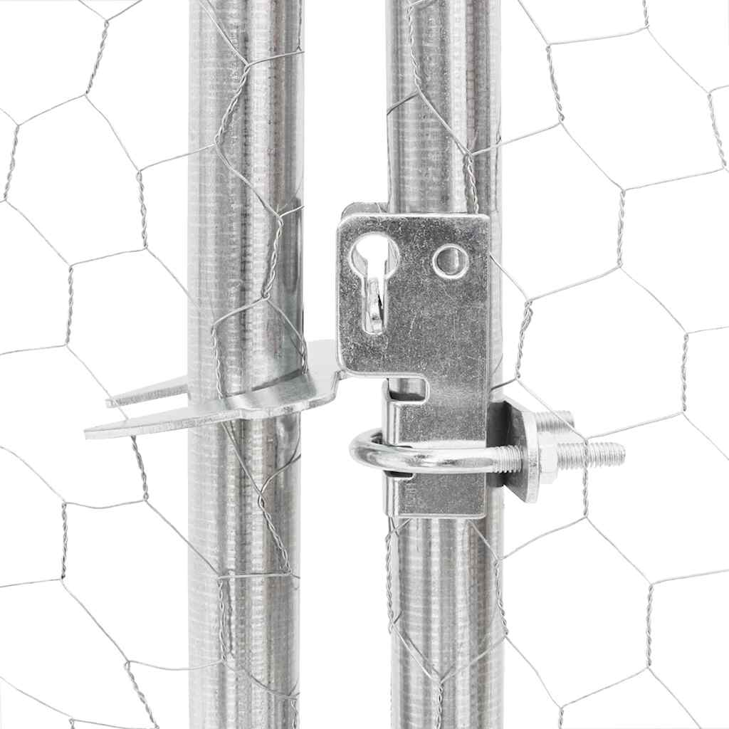 Hühnerstall 2,5x4x2,25 m Verzinkter Stahl