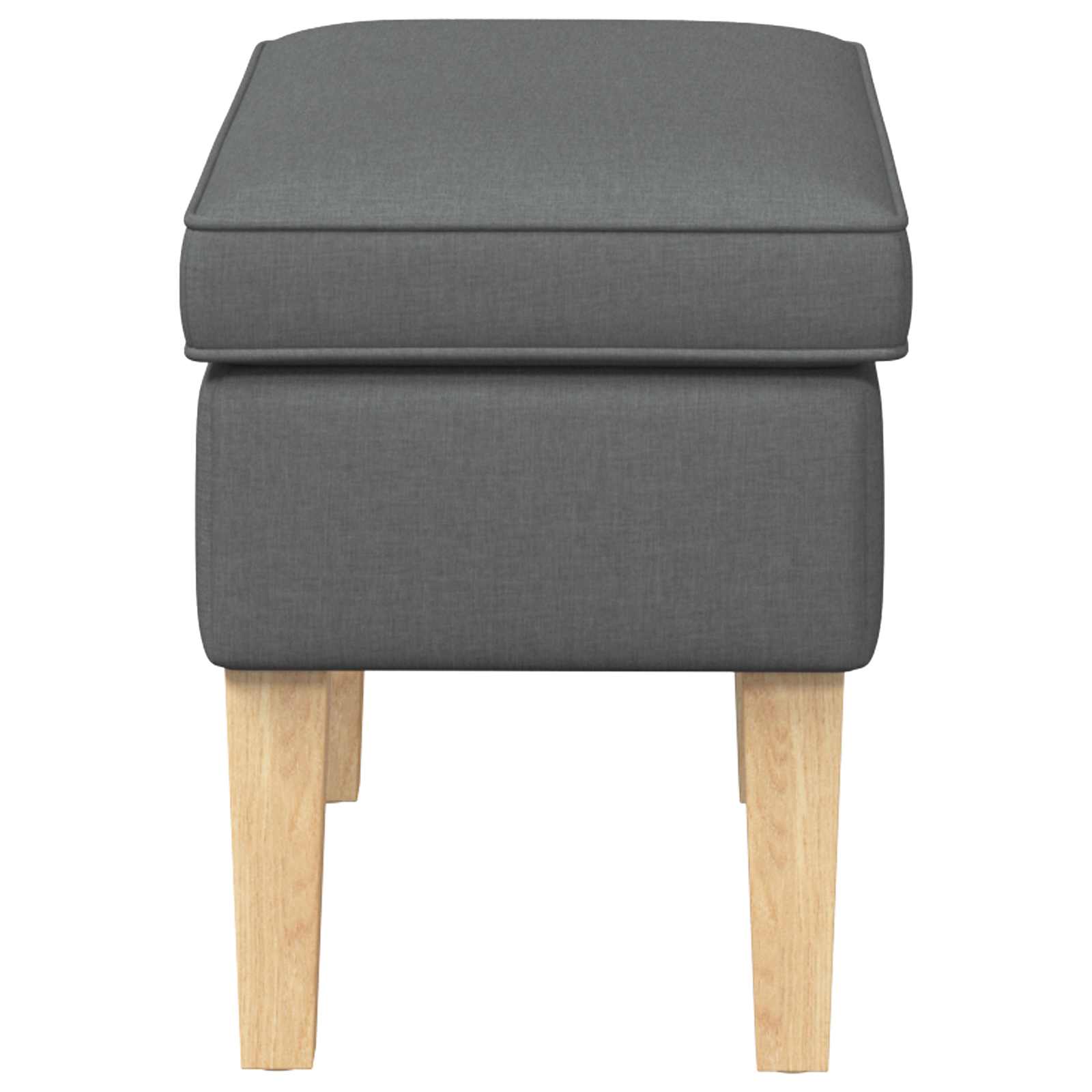 Hocker Hellgrau 55 x 35 x 41 cm Stoff