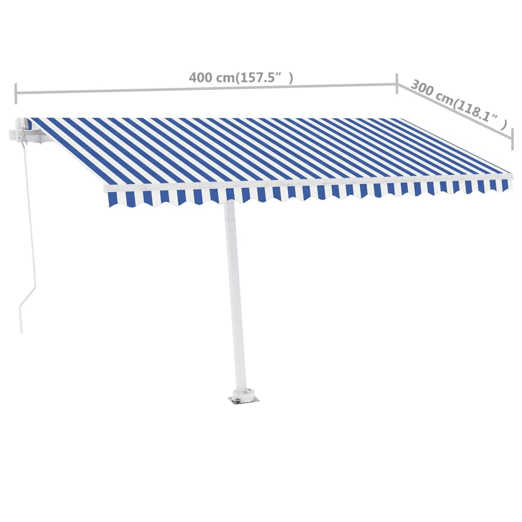 Standmarkise Manuell Einziehbar 300x250 cm Creme
