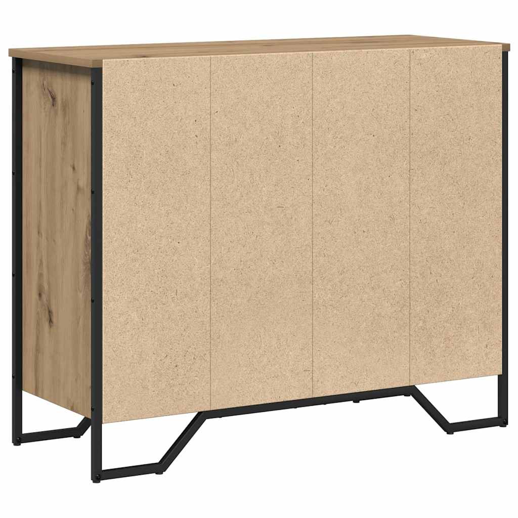 Kommode Schwarz 91x35,5x74,5 cm Holzwerkstoff
