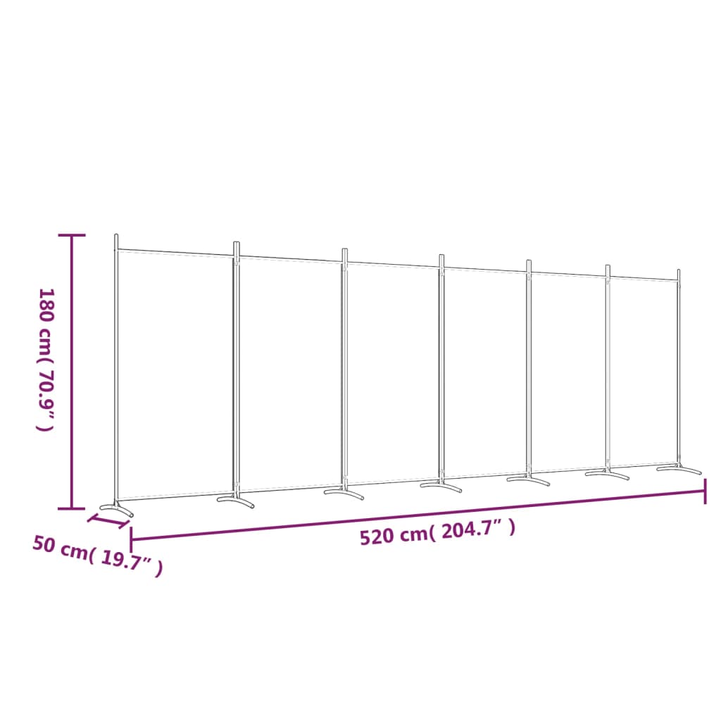 3-tlg. Raumteiler Weiß 260x180 cm Stoff