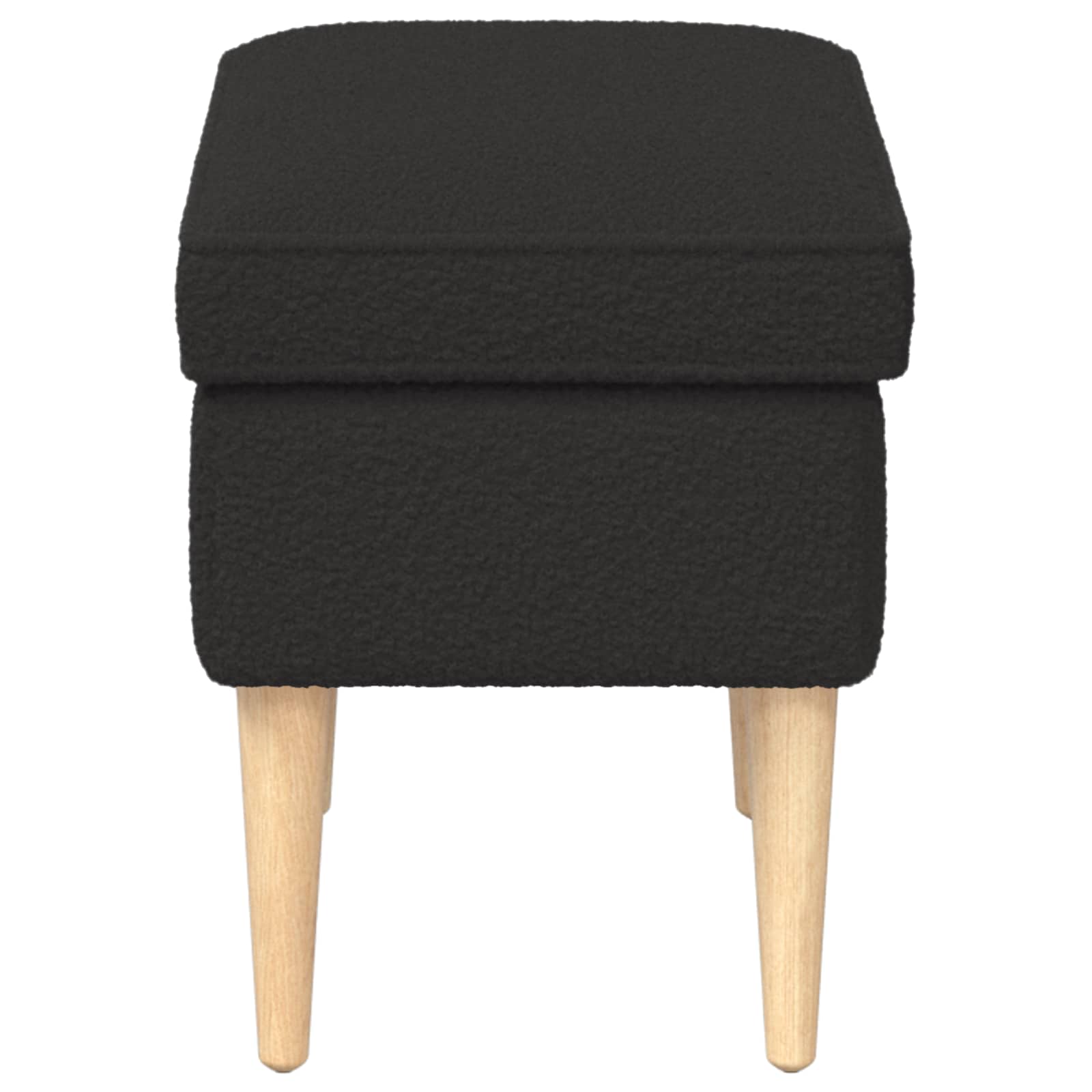Hocker Creme 55 x 35 x 41 cm Bouclé