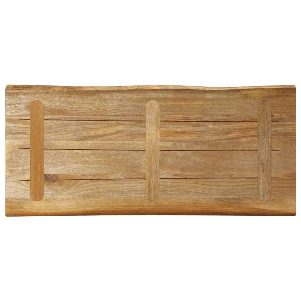 Tischplatte 40x40x2,5 cm Rechteckig Massivholz Akazie Baumkante