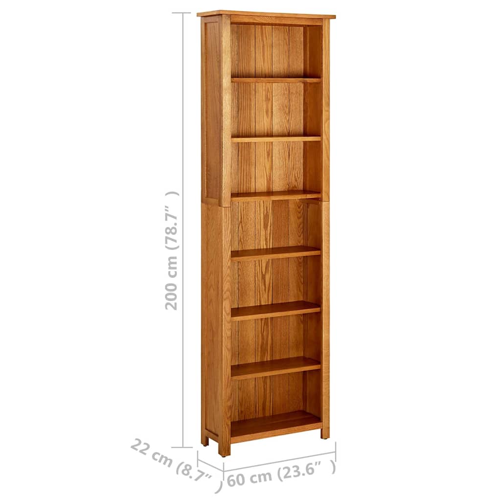Bücherregal 45x22,5x82 cm Eiche Massivholz