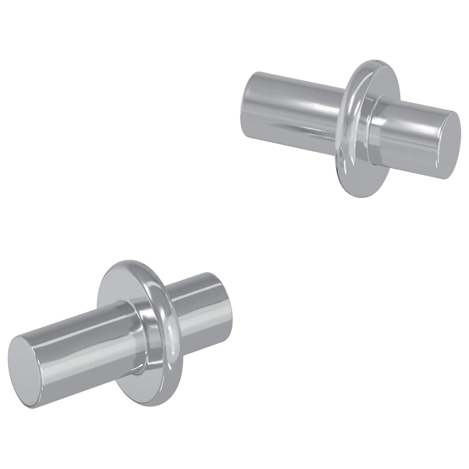 Regalstecker 2 pcs Silber 8,6 x 8,6 x 14,6 mm Stahl