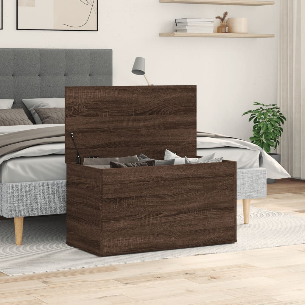Aufbewahrungstruhe Weiß 84x42x46 cm Holzwerkstoff