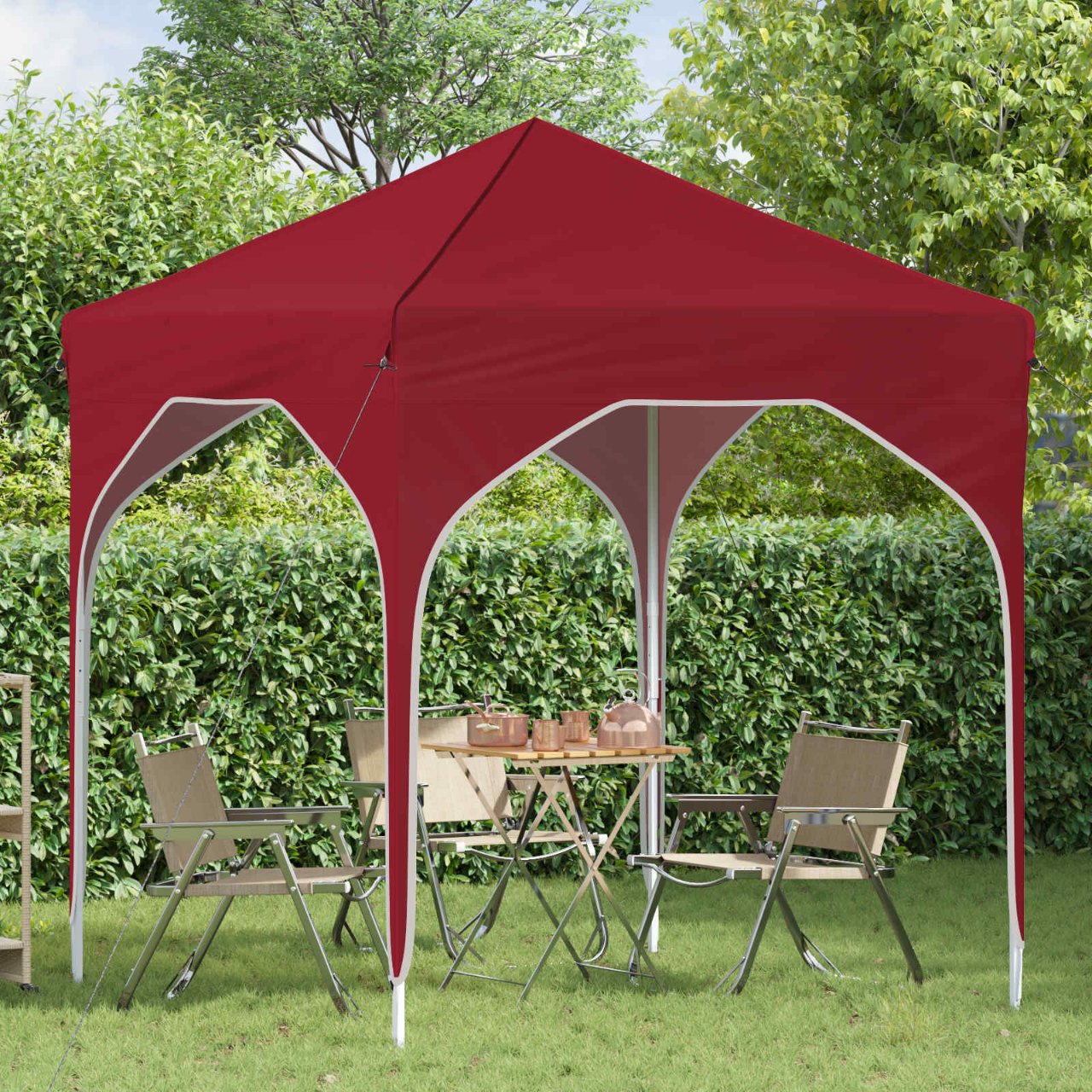 Pop-up Partyzelt 194 x 194 x 245 cm Creme