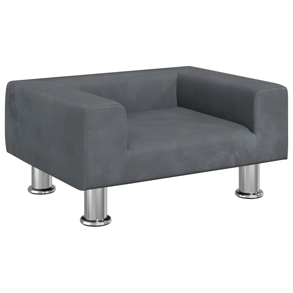 Kindersofa Blau 70x45x26,5 cm Samt