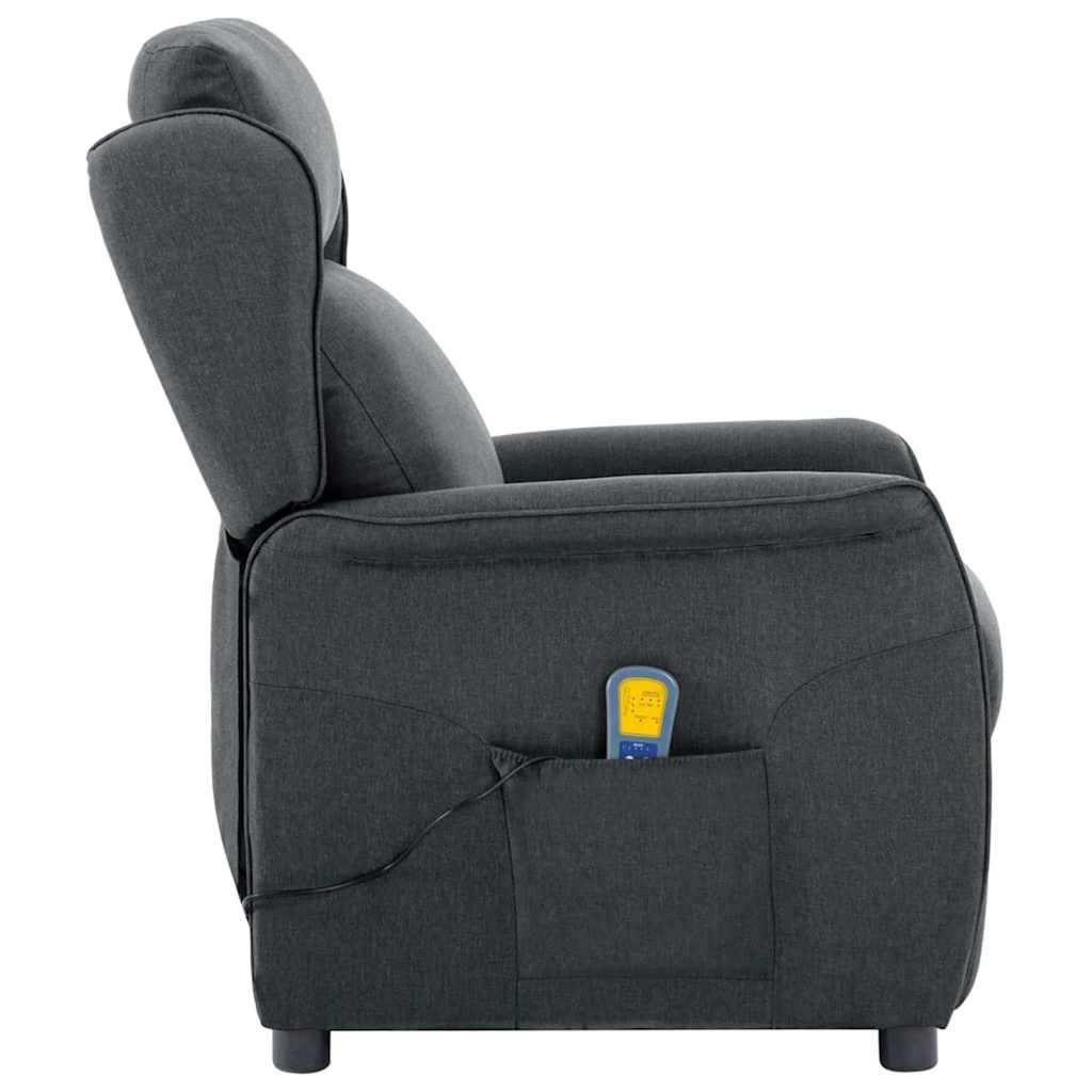 Massagesessel mit Kissen Hellgrau 93,5 x 67,5 x 101,5 cm Stoff