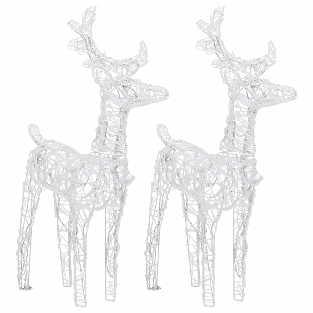 Rentiere & Schlitten Weihnachtsdekoration 160 LEDs 130 cm Acryl