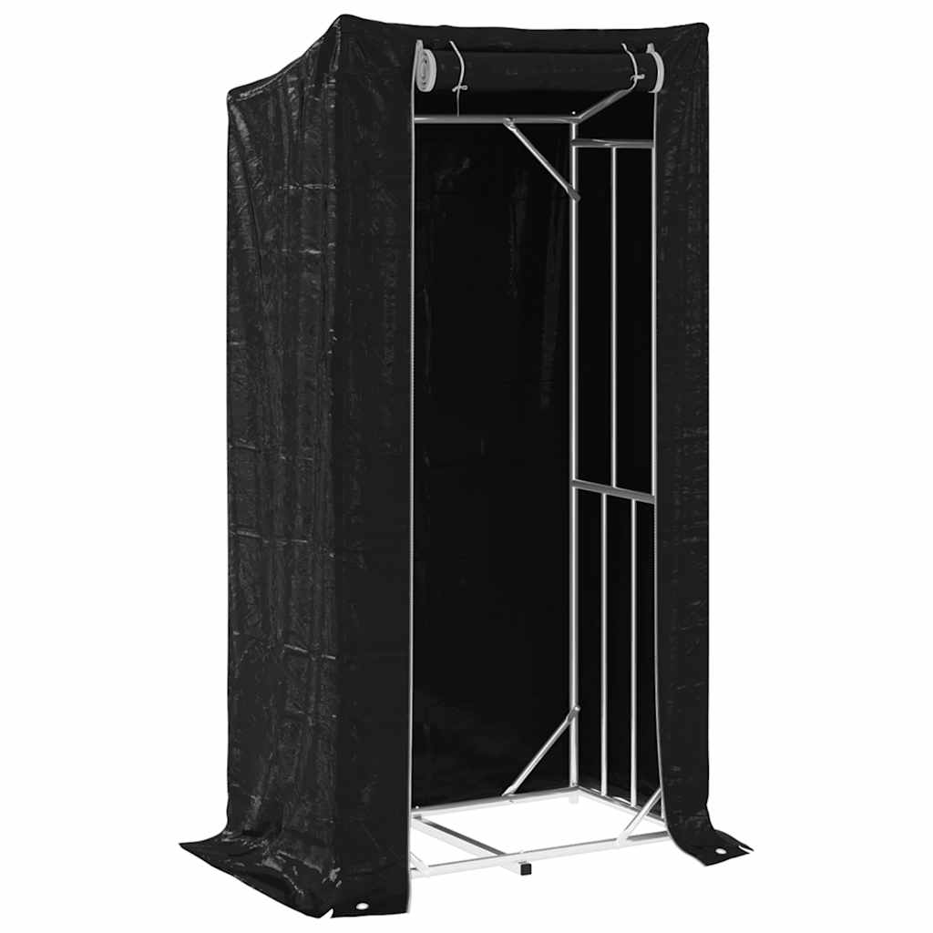 Brennholzregal mit Regenschutz 100,5x40,5x110,5 cm