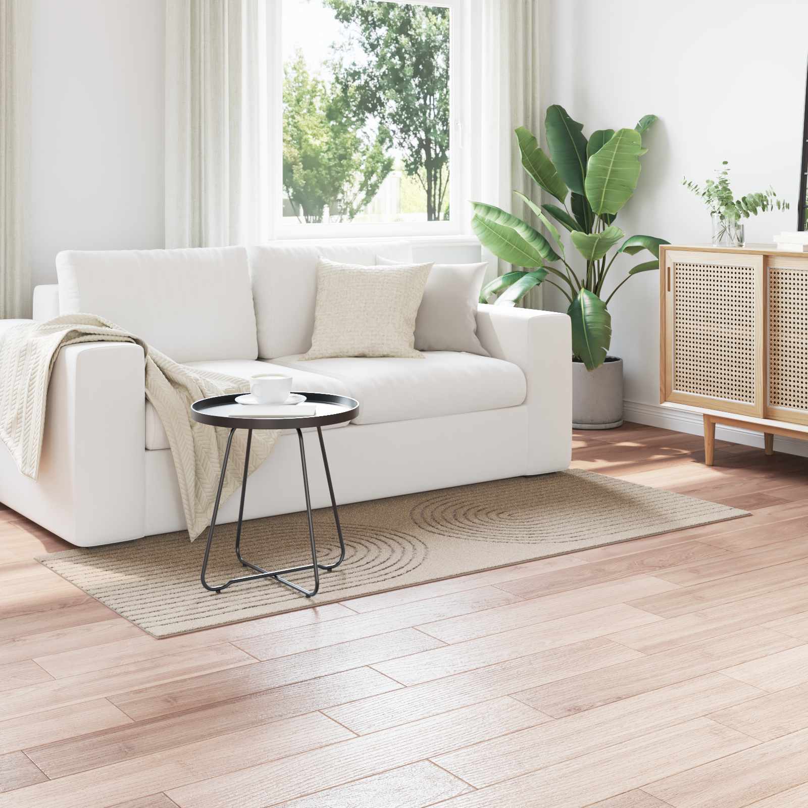 Bereichsteppiche Rechtwinklig GALATI Creme 150 x 80 cm