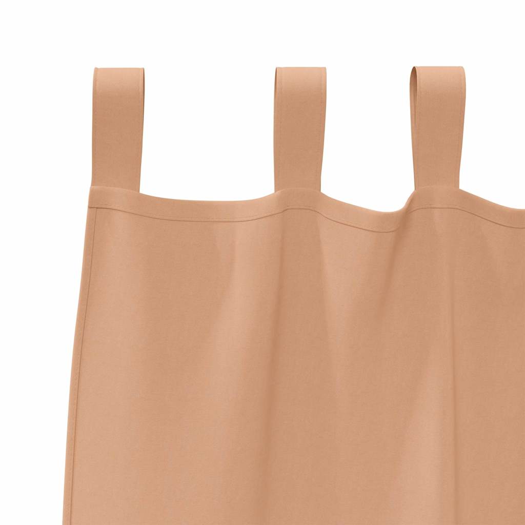 Verdunkelungs-Vorhänge mit Ringen 2 pcs Beige 140 x 140 cm