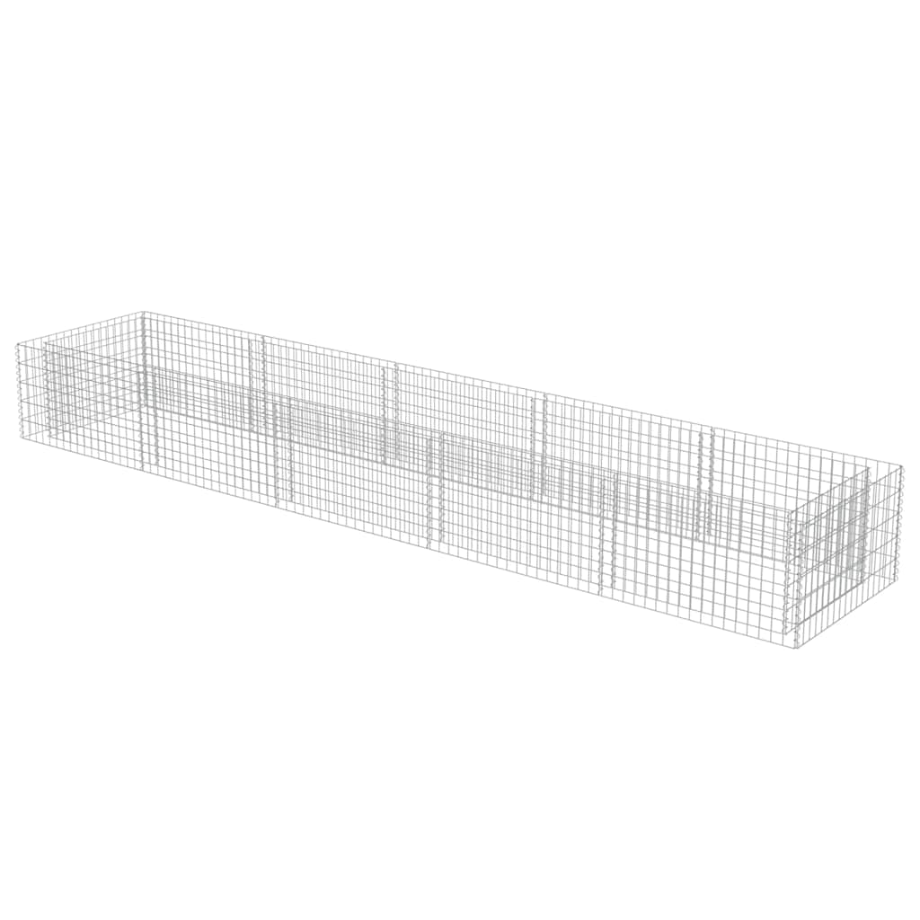 Gabionen-Hochbeet Verzinkter Stahl 450×90×100 cm