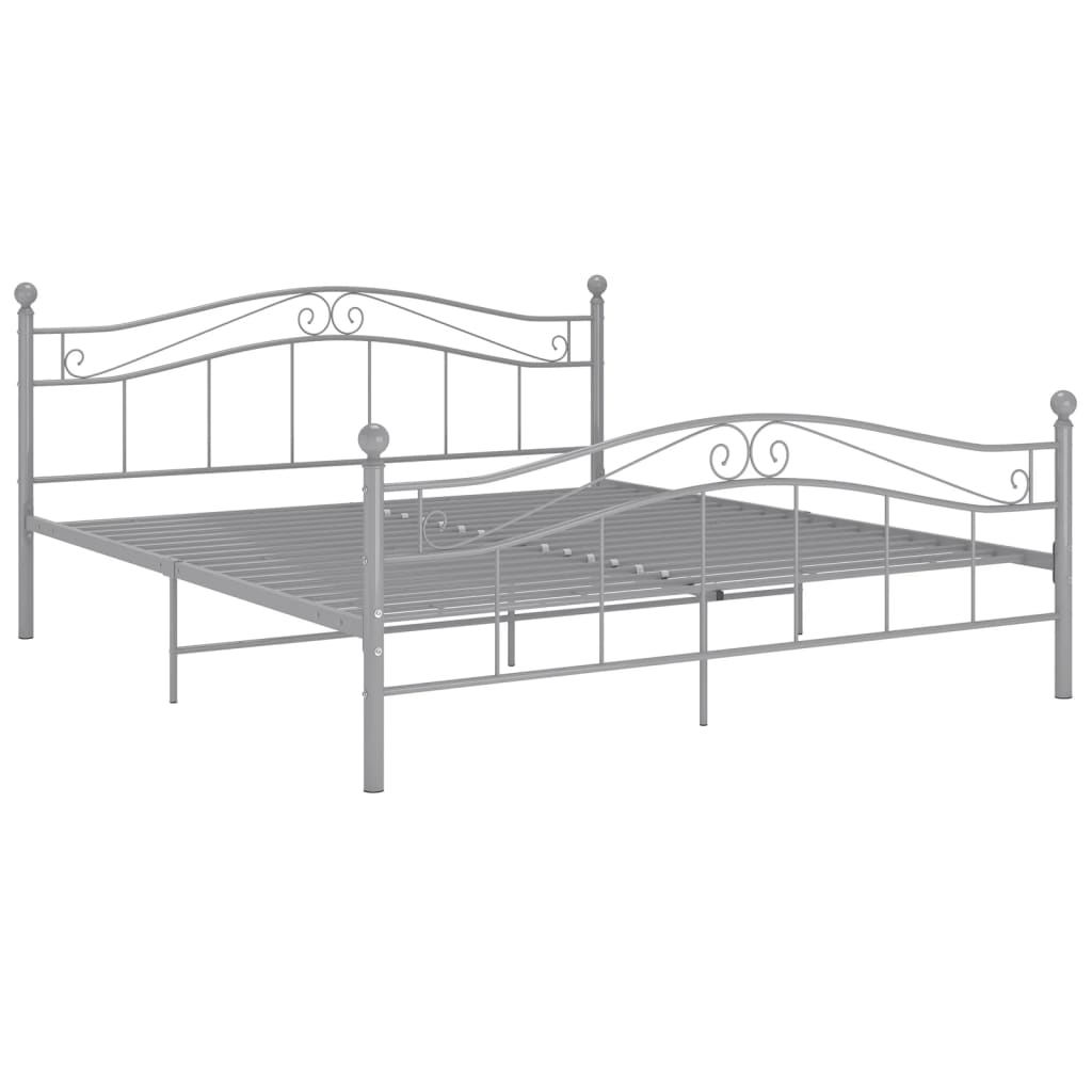 Bett Weiß Metall 120x200 cm