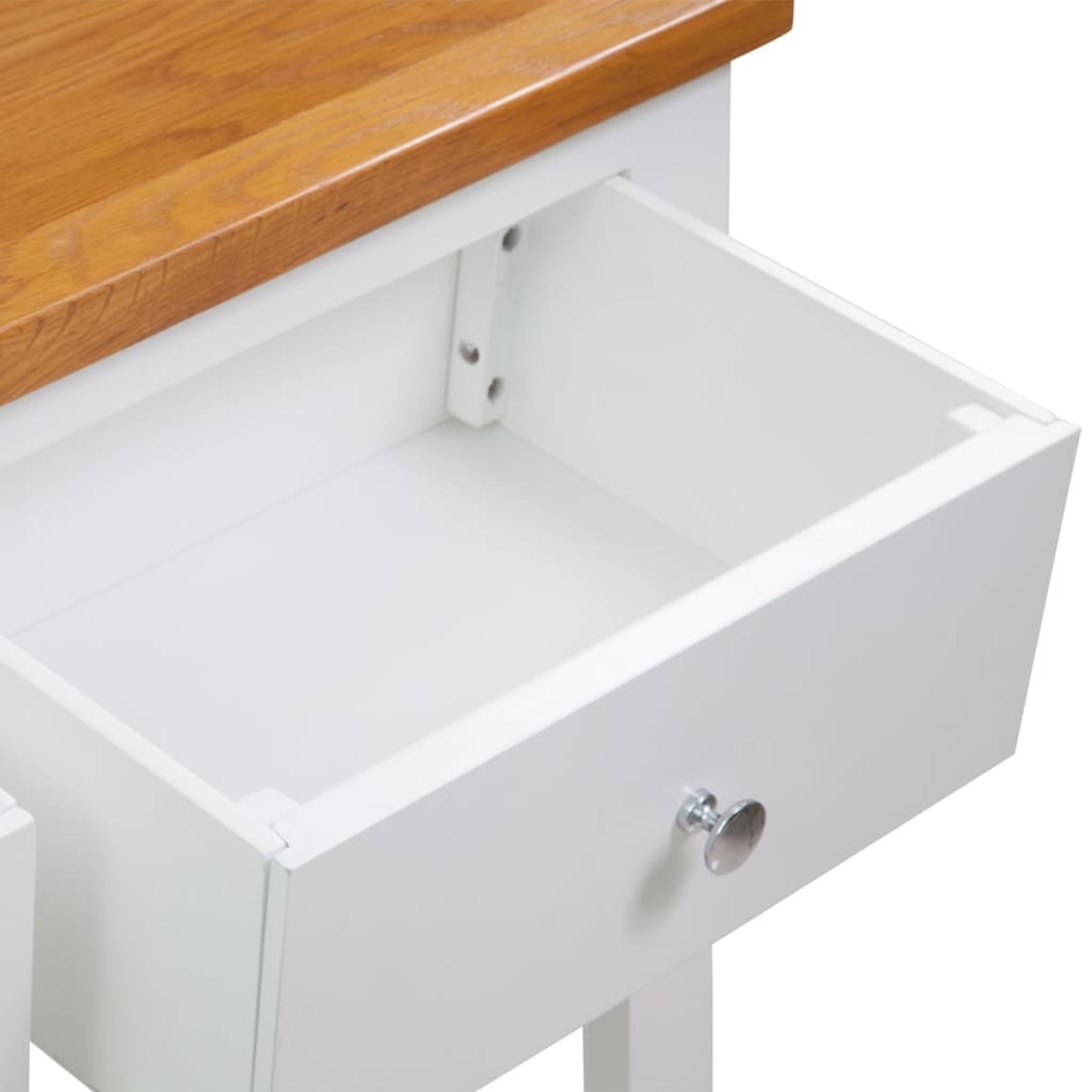 Konsolentisch 118x35x77 cm Massivholz Eiche