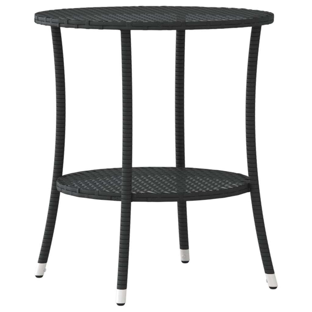 Gartensessel Verstellbar mit Kissen Schwarz Poly Rattan