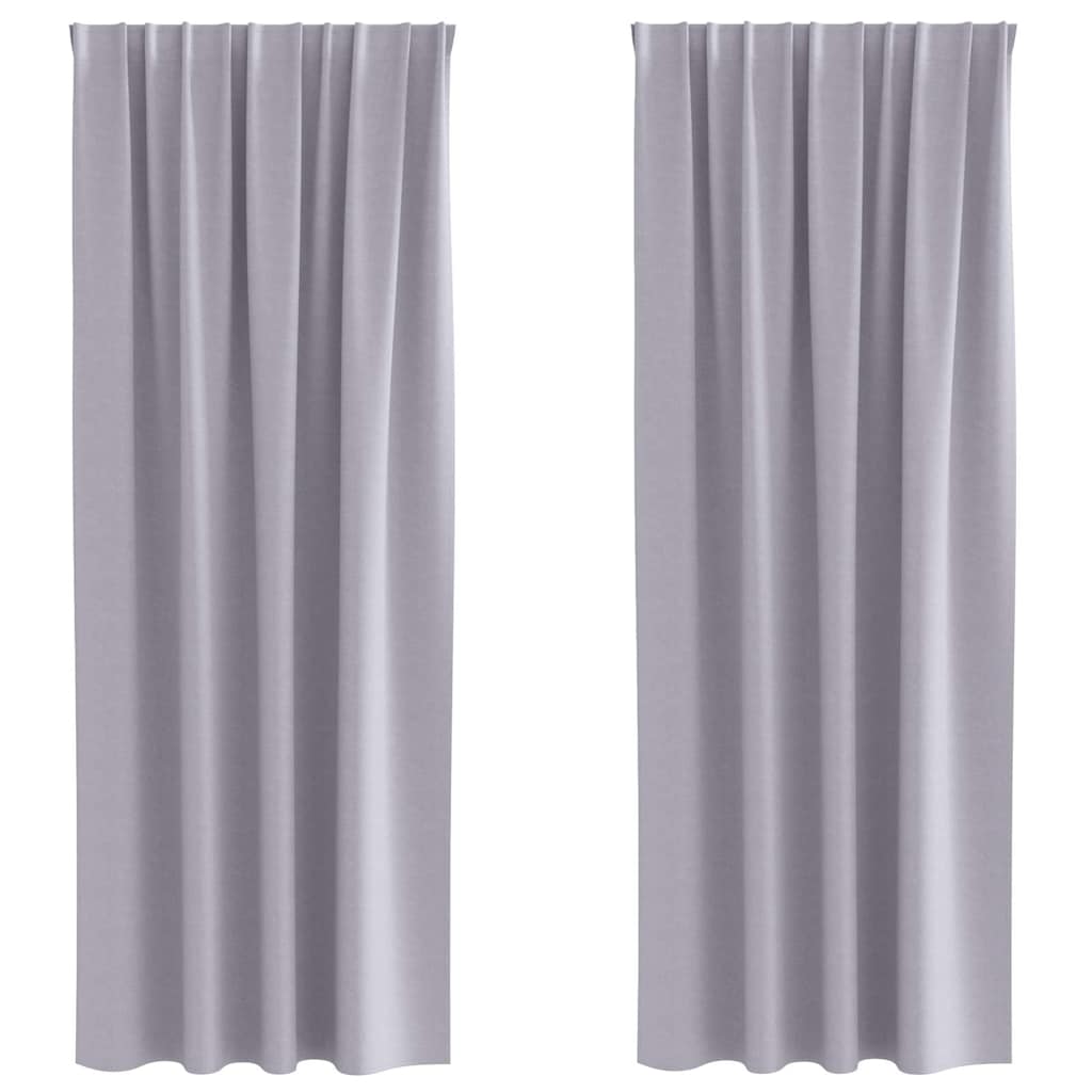 Verdunkelungs-Vorhänge mit Ringen 2 pcs Beige 140 x 140 cm