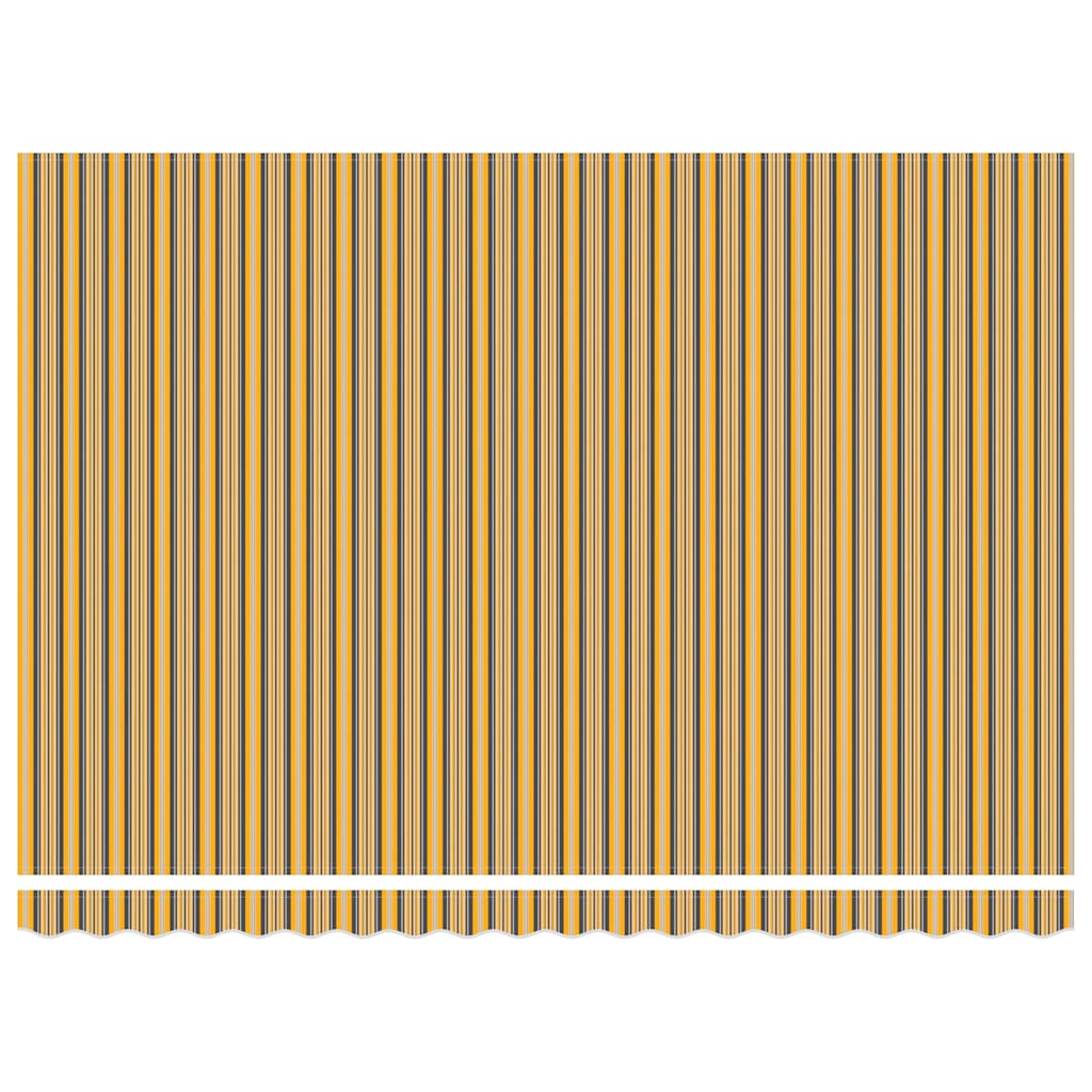 Markise Manuell Einziehbar mit LED 300x250 cm Blau und Weiß