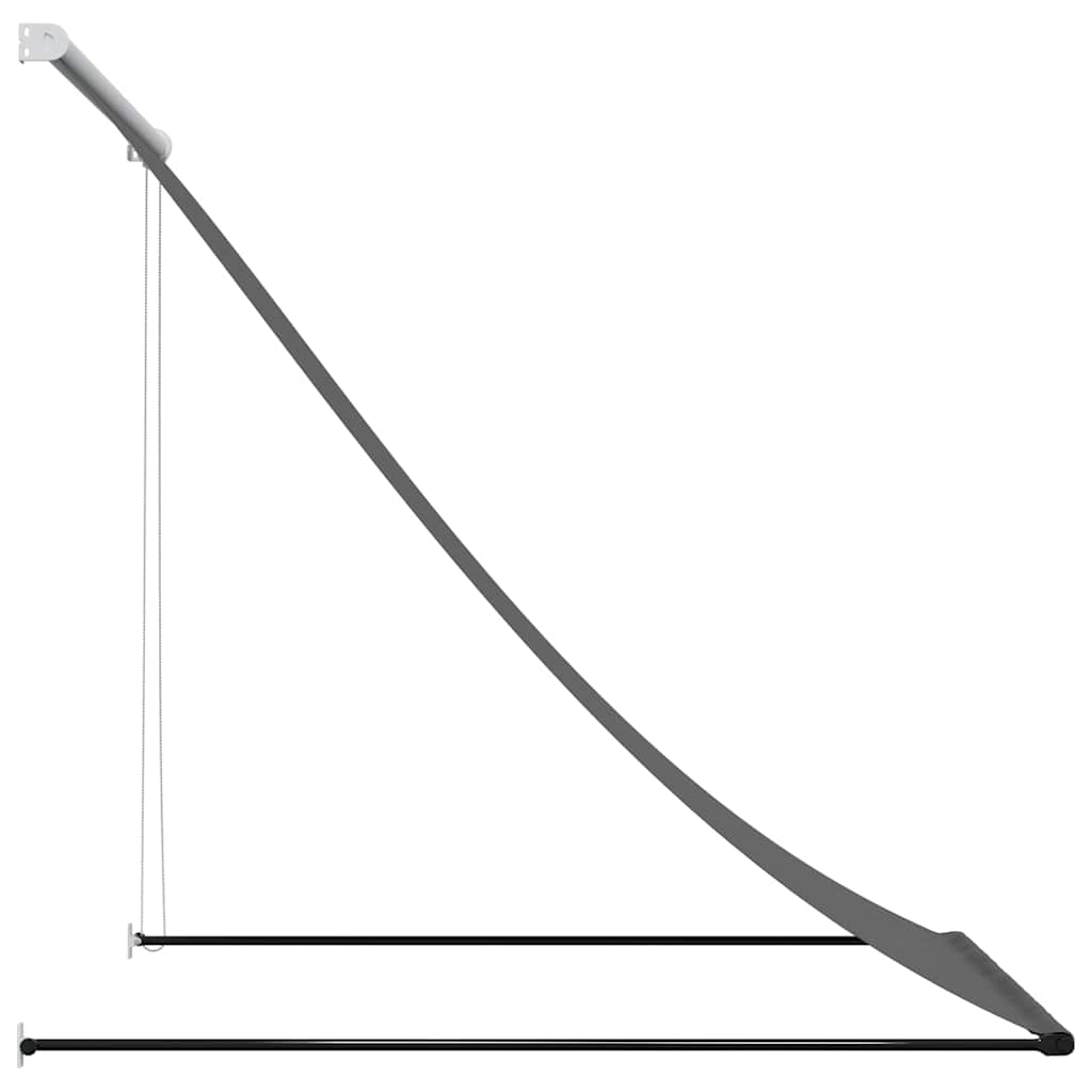 Markise Einziehbar Anthrazit 100x150 cm Stoff und Stahl