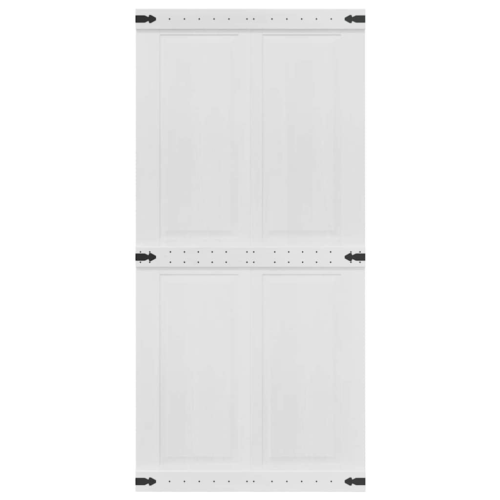 Scheunentür Corona Weiß 70 x 210 cm Massives Kiefernholz