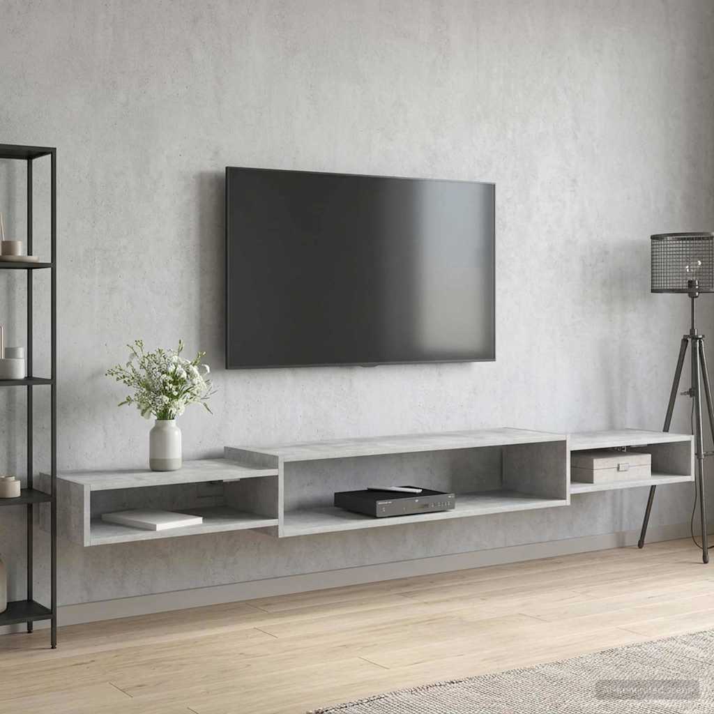 Wandmontierter TV-Schrank Wandhalterung Weiß 140 x 28 x 21 cm