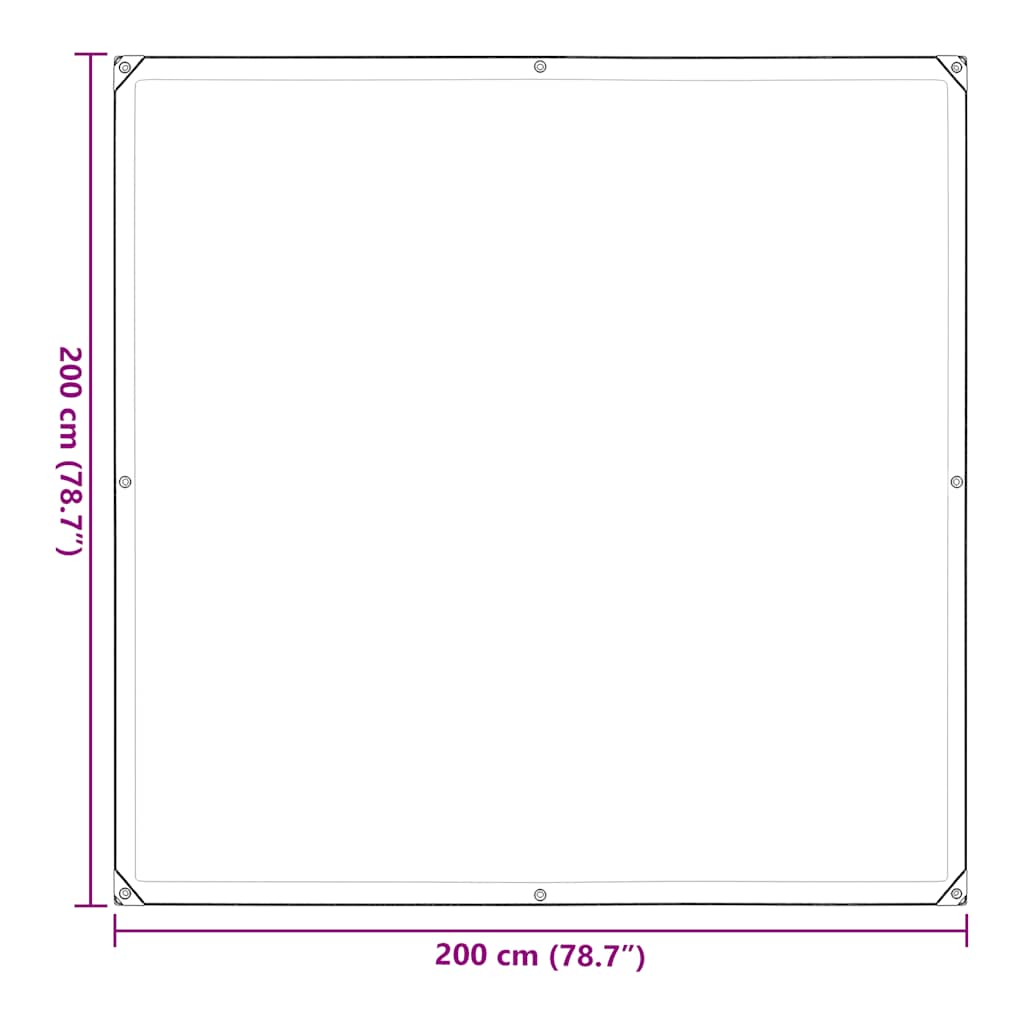 Transparente Plane mit Ösen 1x2 m Polyethylen