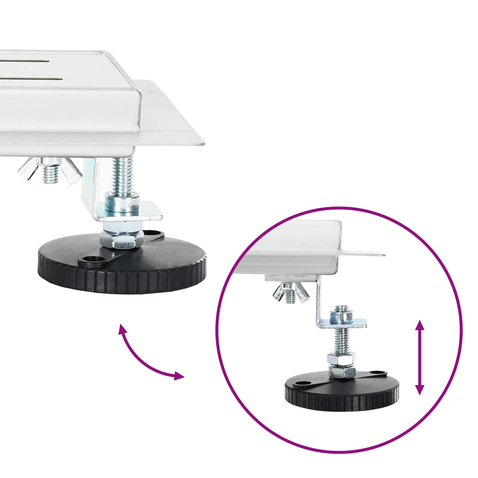 Duschabfluss mit Glashülle und 360° Siphon Schwarz 50 cm
