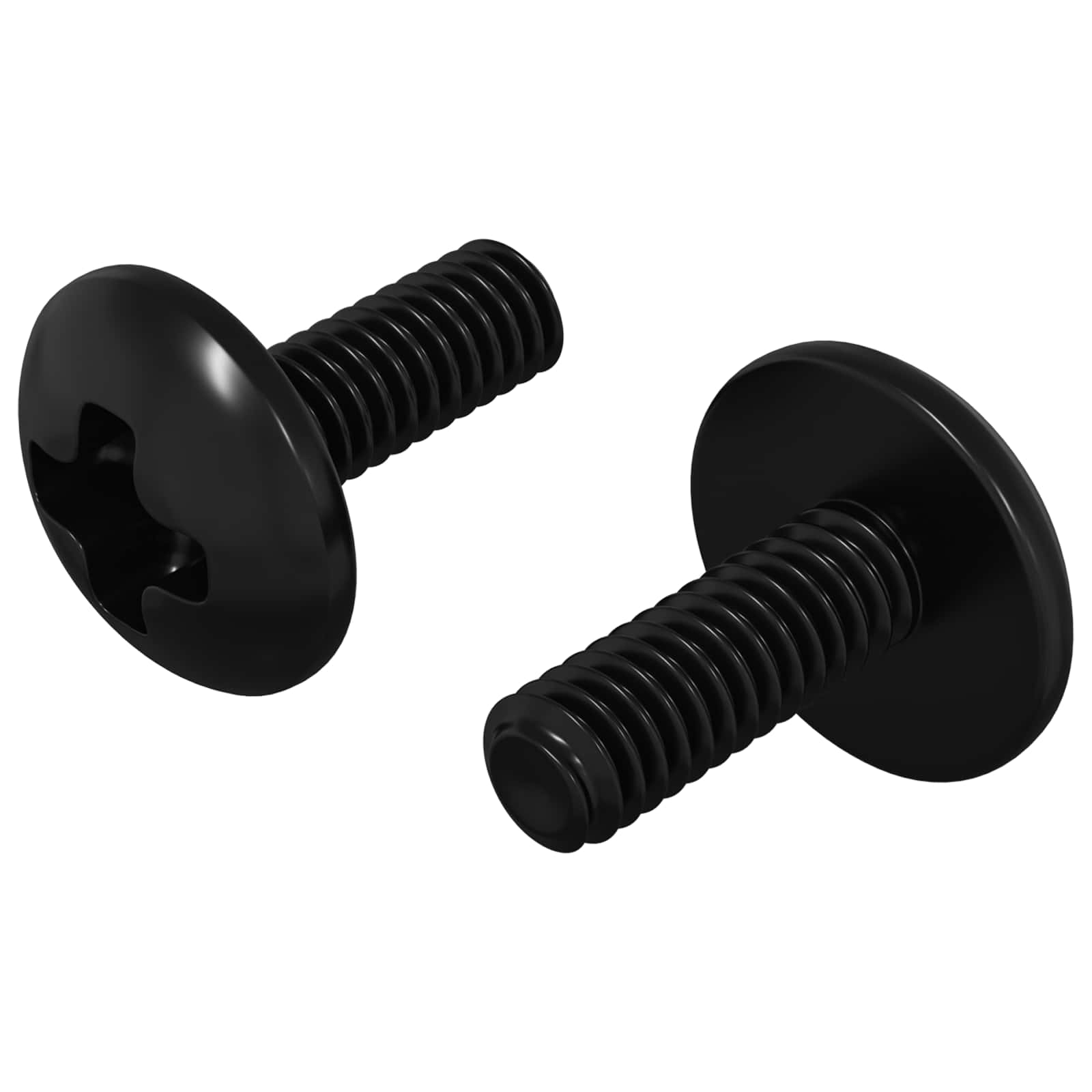 Hülsen Schrauben 2 pcs Schwarz M4 x 10 mm Stahl