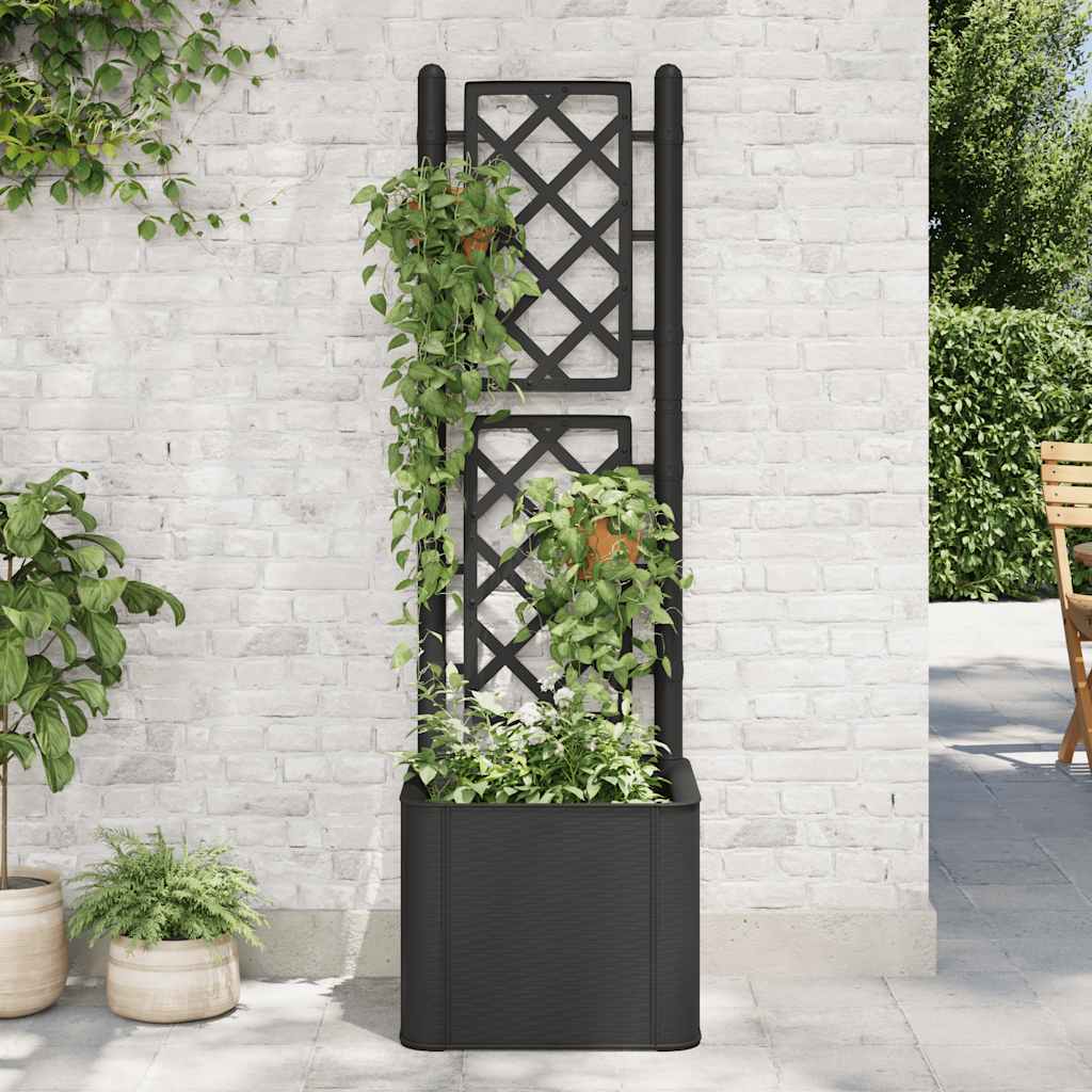 Garten-Hochbeet mit Spalier und Selbstbewässerungssystem Mokka