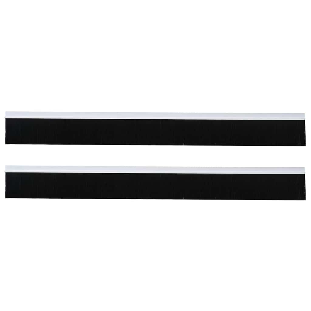 Selbstklebende Türbürstendichtungen 2 pcs Braun 100 cm