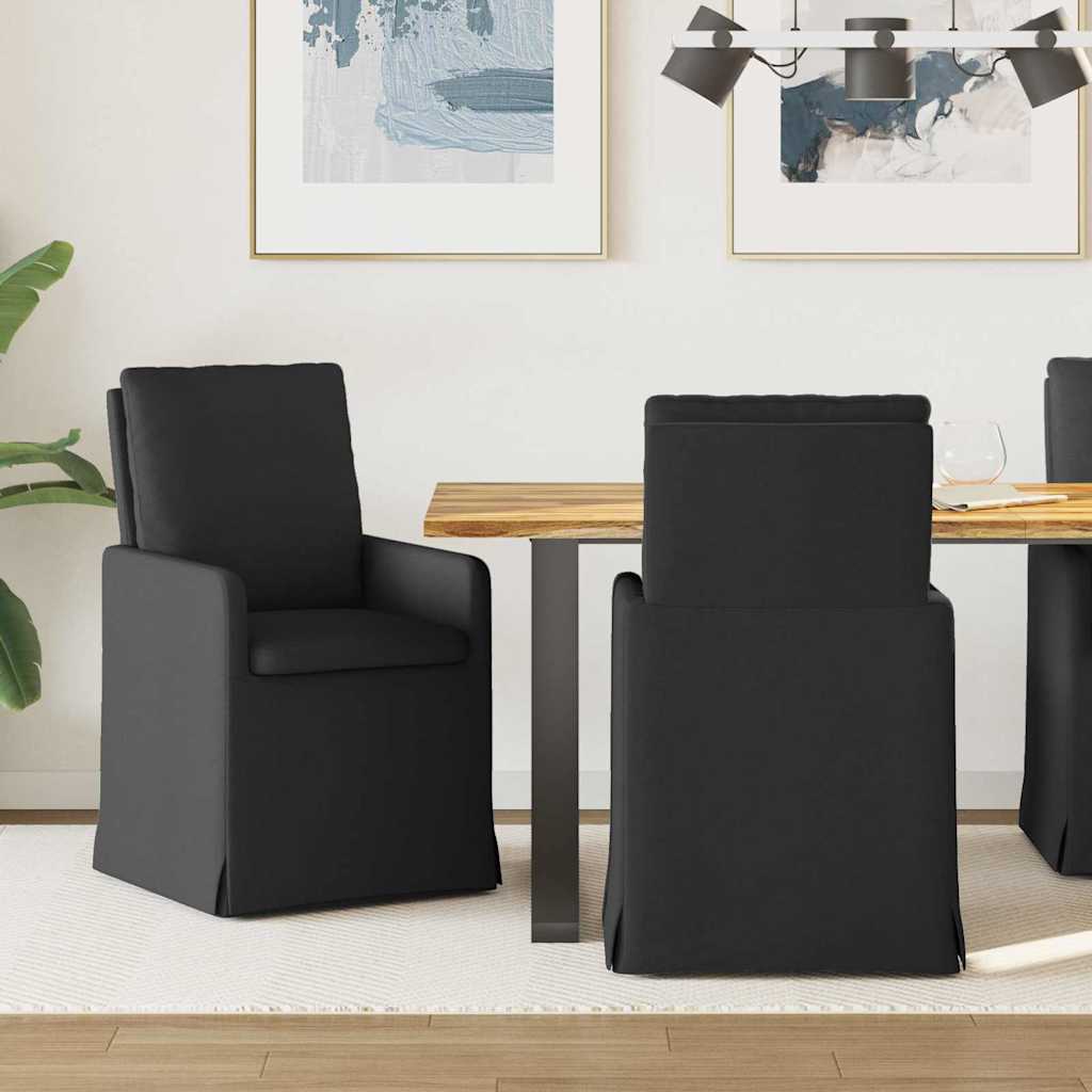 Esszimmerstühle 2 pcs Hellgrau 57 x 67 x 98 cm Stoff