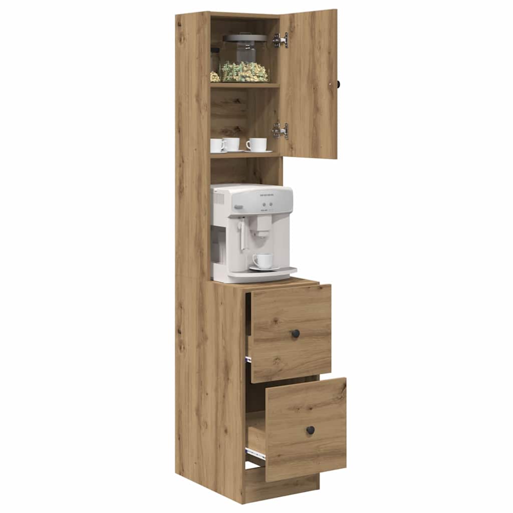 Küchenschrank Weiß 60x50x180 cm Holzwerkstoff