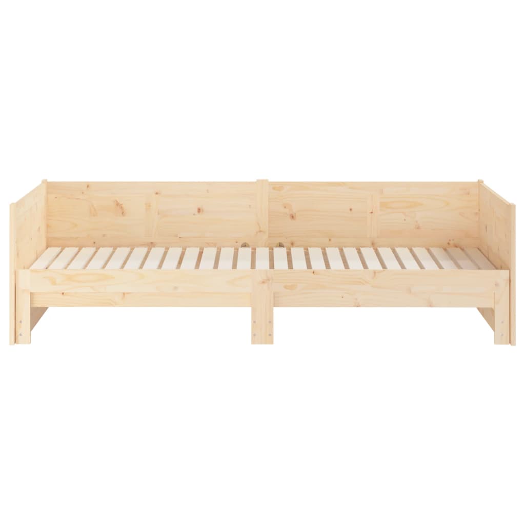 Ausziehbares Tagesbett Natur 180 x 200 cm Massives Kiefernholz