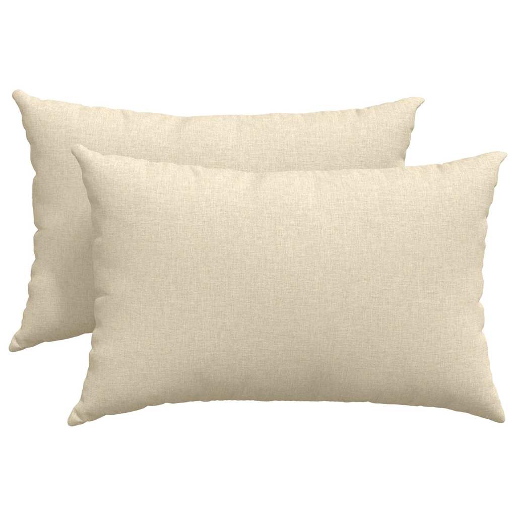 Sofakissen 2 pcs Hellgrau 50 x 30 cm Stoff