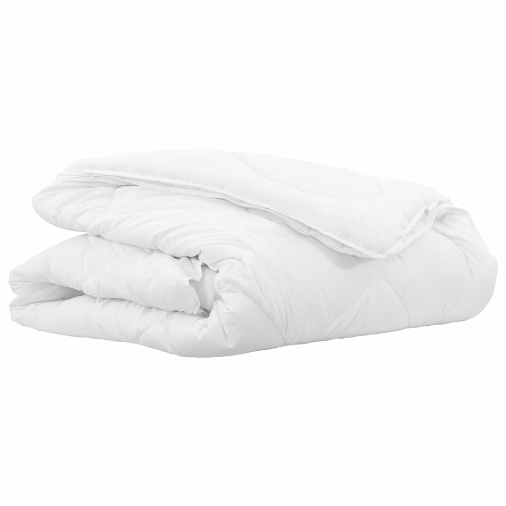 2-in-1 Bettdecke Weiß 135 x 200 cm Polyester